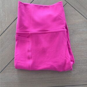 Athleta Transcend Stash Hot Pink Leggings